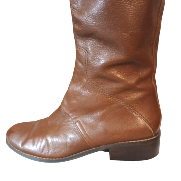 Nine West Tall Brown Leather Knee High Boots size 7 - Picture 6 of 14
